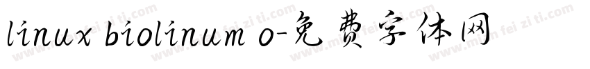 linux biolinum o字体转换